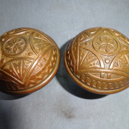 Antique bronze Doorknobs by Barrows