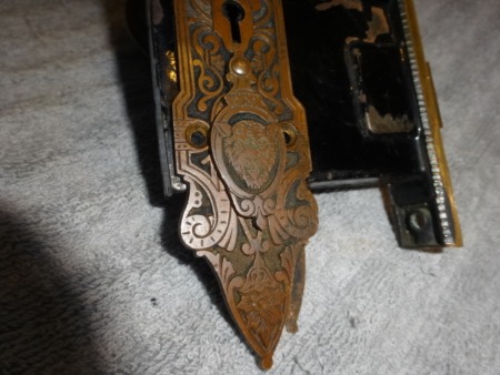 Antique Victorian Door Lock Set