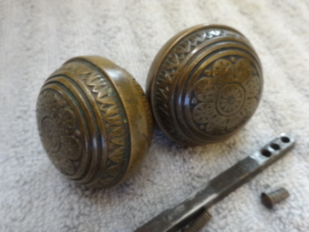 Set of Victorian Style Door Knobs by Nashua