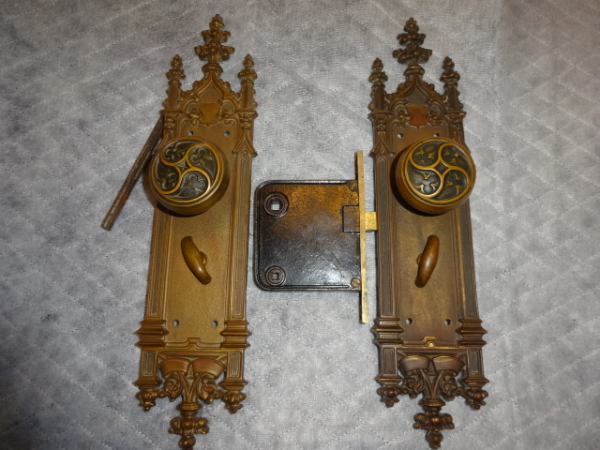 Antique Gothic Passage Lock Set