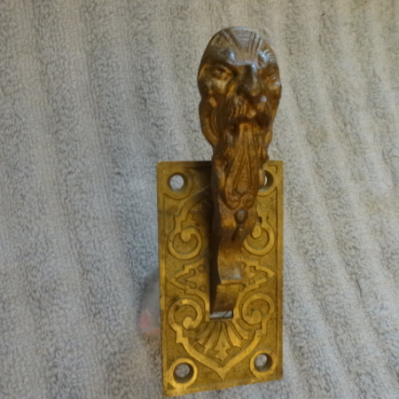Antique Doorbell Lever with Mythical Creature for Mechanical Bell