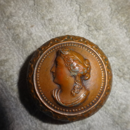 Rare Antique Cameo Door Knob