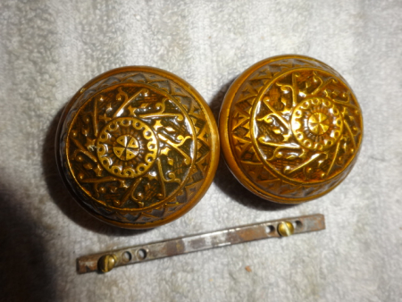 Pair of Decorative Door Knobs by Reading