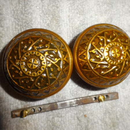 Pair of Decorative Door Knobs by Reading