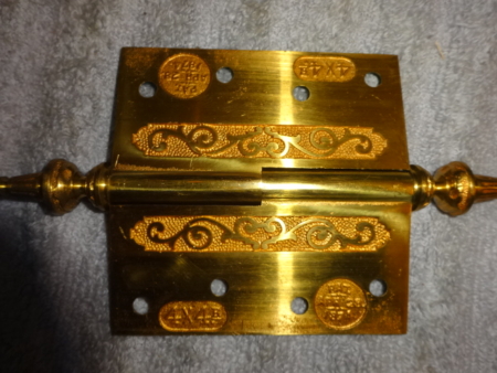 Original Gold Plated Over Bronze Door Hinge