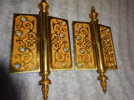 Original Gold Plated Over Bronze Door Hinge