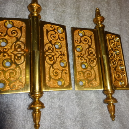 Original Gold Plated Over Bronze Door Hinge
