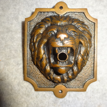 Antique Lion Head Victorian Back Plate