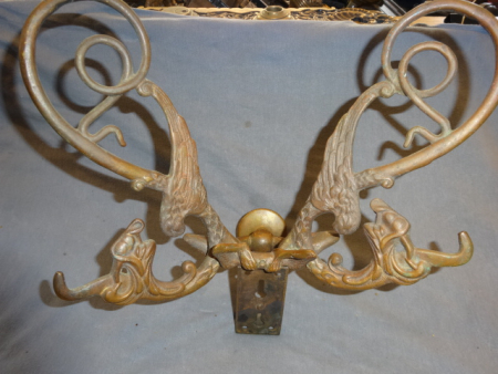 Extra Rare Antique Figural Bronze Coat Hook