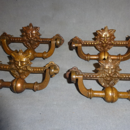 Antique Lion Head Furniture Handles