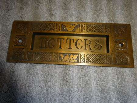 Antique Victorian Letter Slot by Russell & Erwin