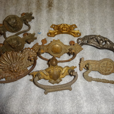Antique Figural Dresser Pulls