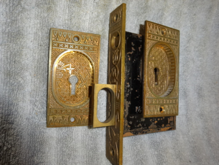 Antique Pocket Door Set by Lockwood