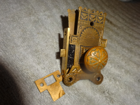 Antique Bronze Screen Door Lock Set