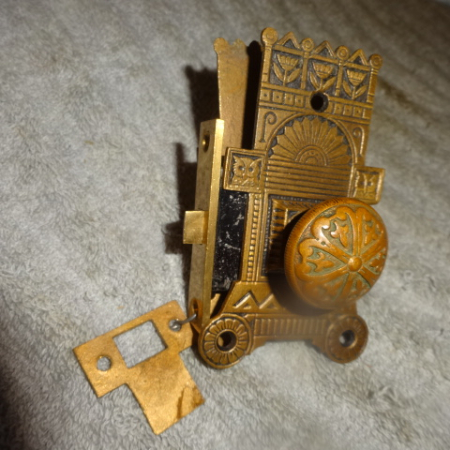 Antique Bronze Screen Door Lock Set