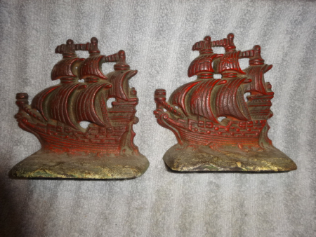 Antique Ship Bookends