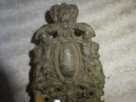 Original Lion Head Entry Door Plate by Corbin