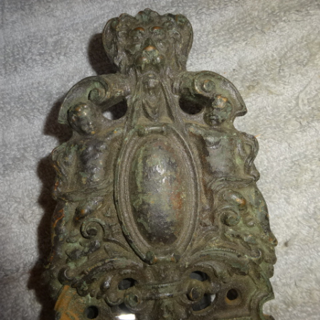 Original Lion Head Entry Door Plate by Corbin