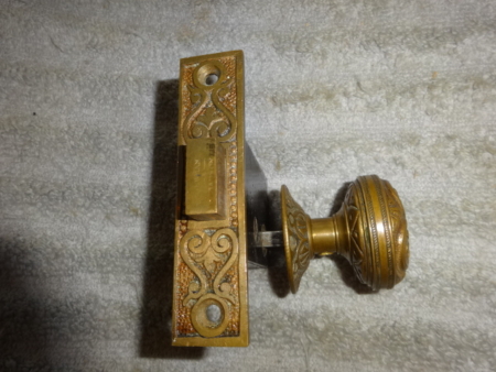 Rare Antique Privacy Lock Set by Newman